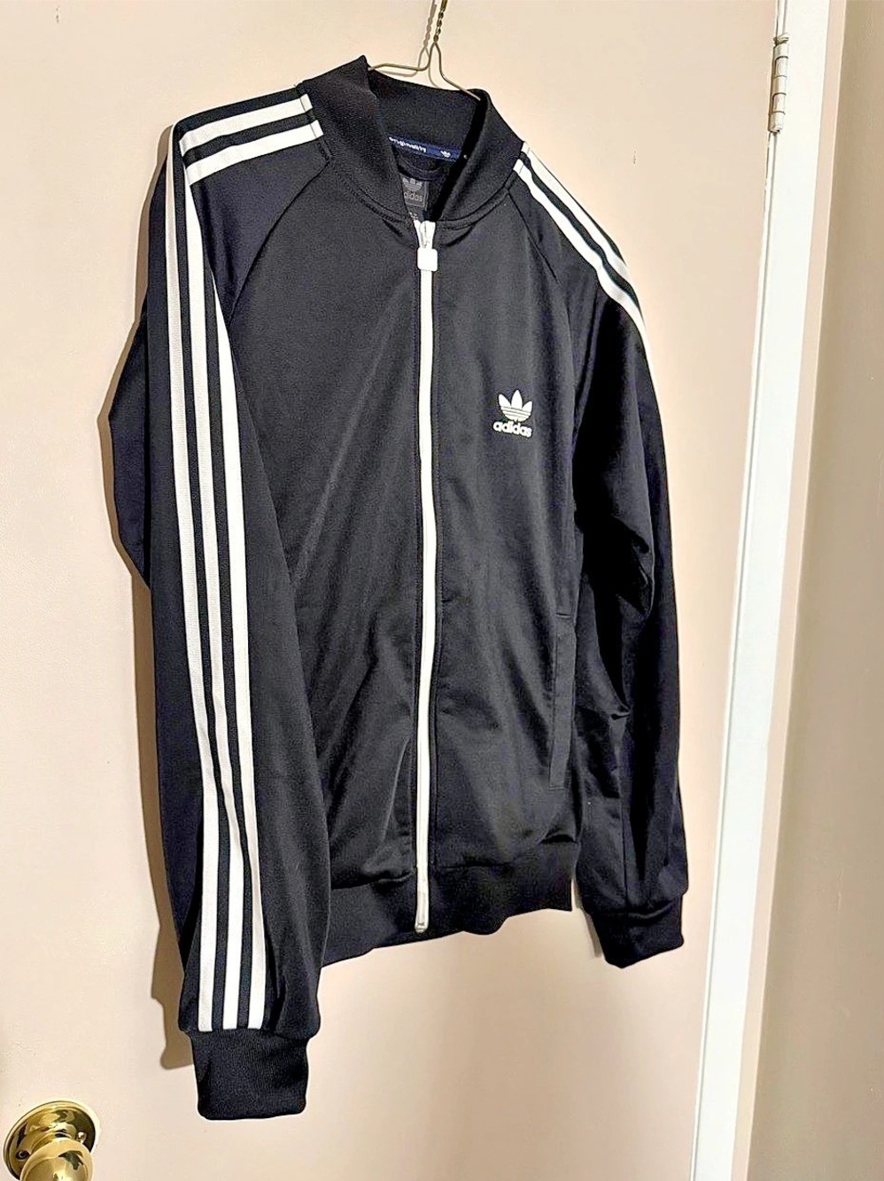 Vintage Adidas Track Jacket Black & White
